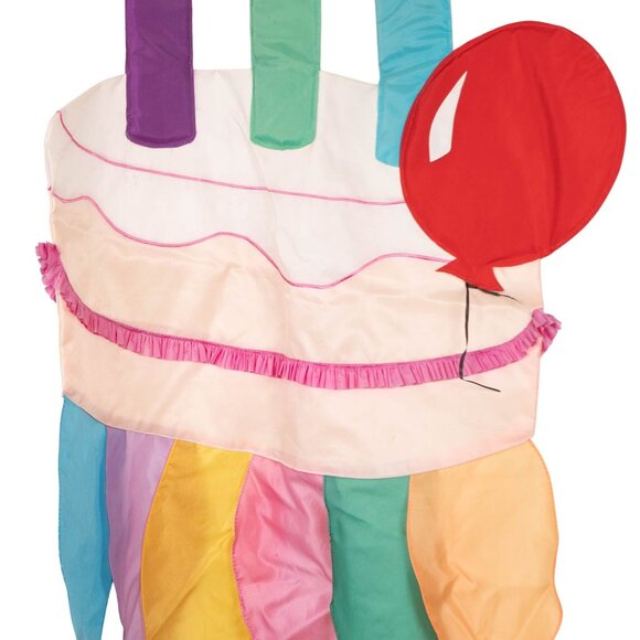 Windsculpts Birthday Cake WindSock Hanging Flag Candles Balloons Party Streamers - Picture 6 of 7